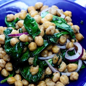 Espinacas con garbanzos tandoori