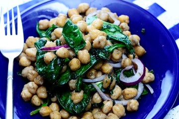 Receta de Espinacas con garbanzos tandoori