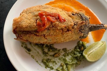 Receta de Milanesa con la berenjena entera y rellena