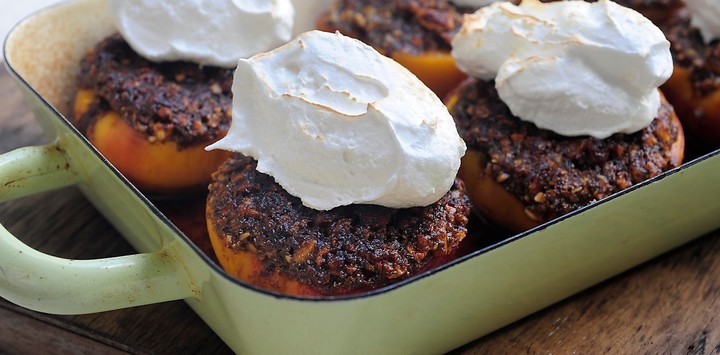 Receta de duraznos asados por Narda Lepes