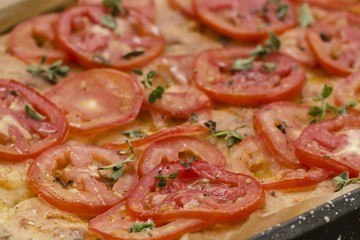 Receta de Pastel de queso y tomate