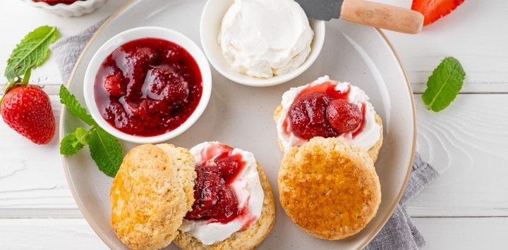 Receta de scones dulces.