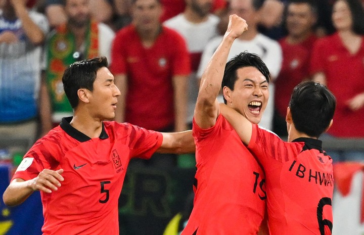 Kim Young-gwon también anotó ante Portugal en Qatar 2022. Foto: Jung Yeon-je/AFP