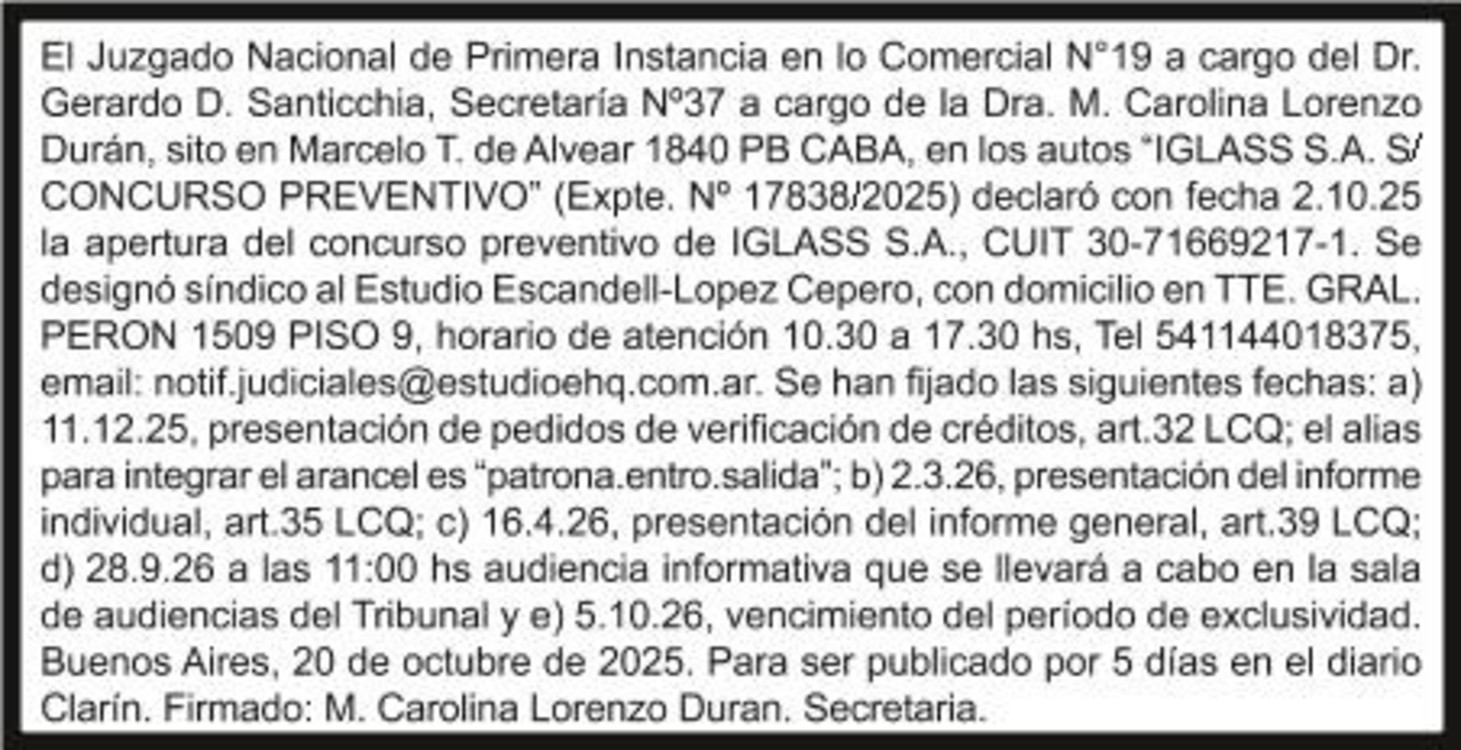 Juzgado Comercial 19