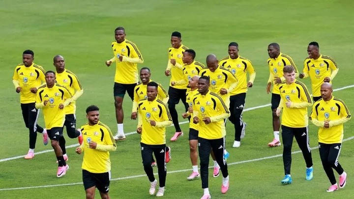 Entrenamiento de Sudáfrica para la Copa Mundial de la FIFA.